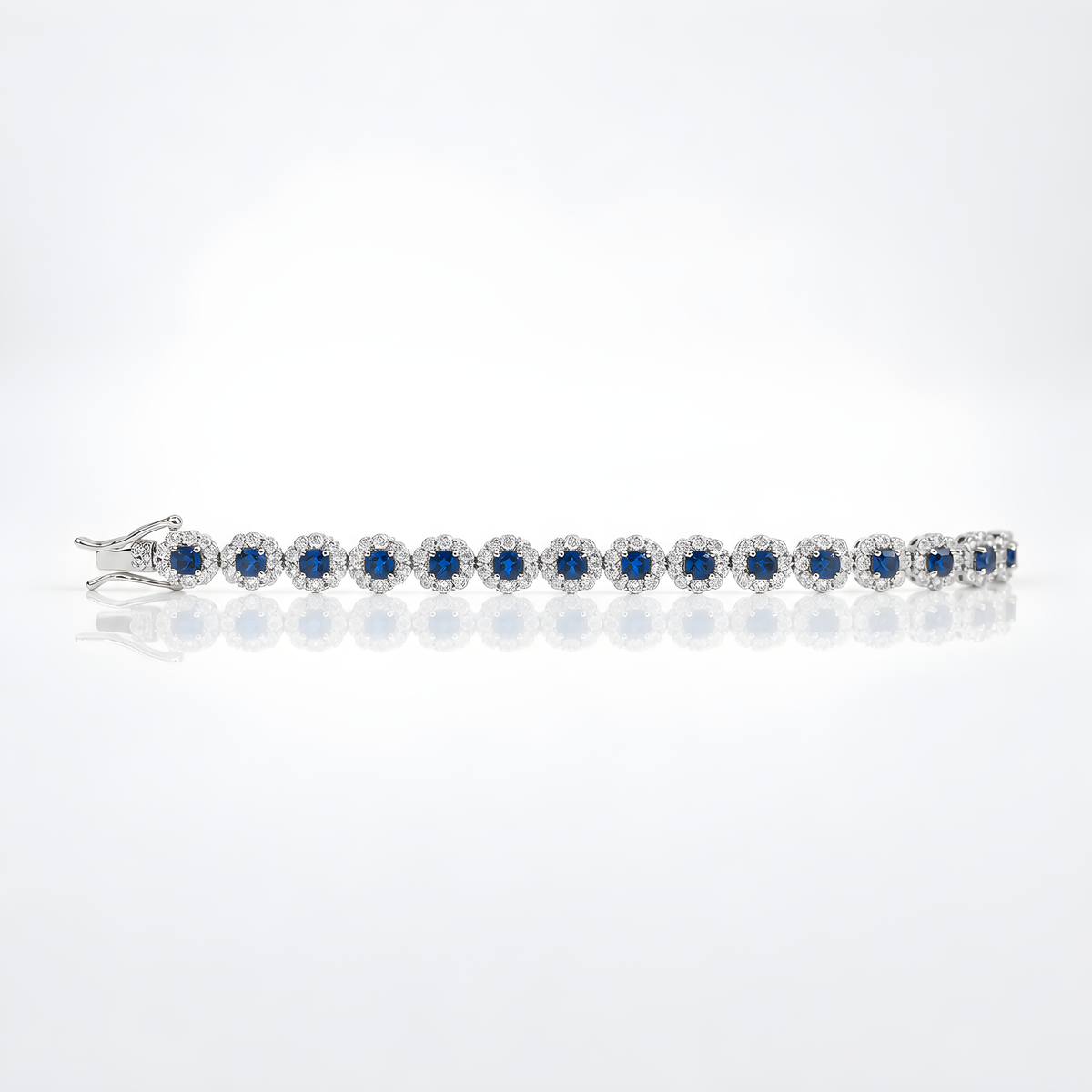 Bracciale Tennis fiori blu