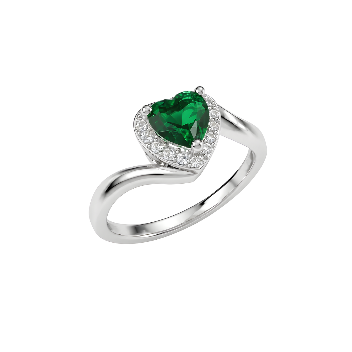 Solitario Cuore Brillante